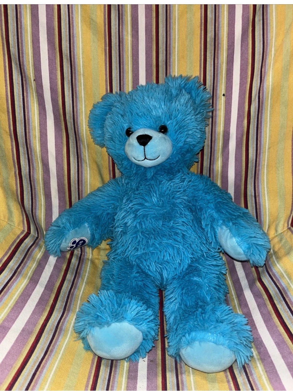 Build A Bear Online Exclusive Fluffy Blue Bear Plush Stuffed Animal Retired 2021